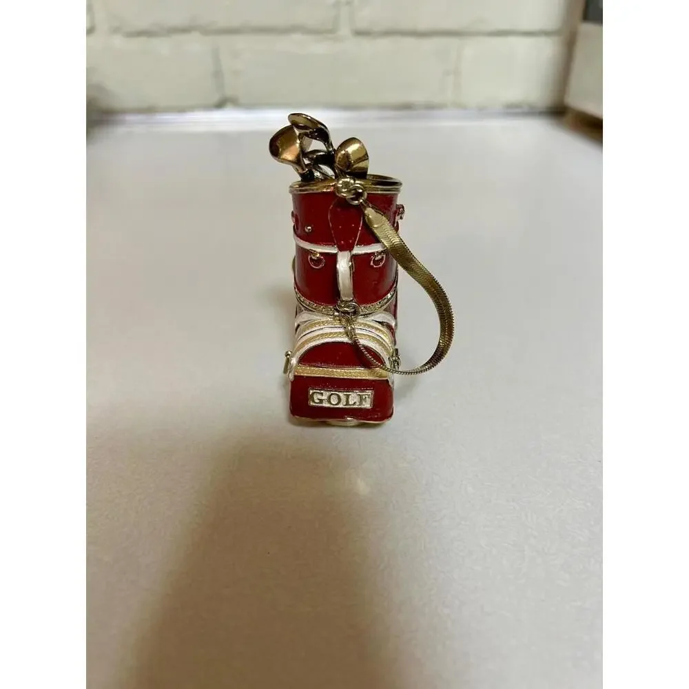 Golf BAG and Clubs Trinket Box‎ Things Remembered and Bonus Second Box